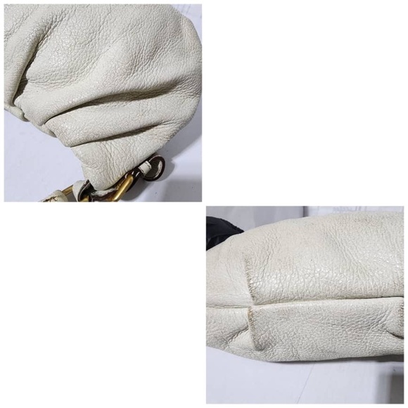 Authentic Prada Cervo Lux Shimmer Hobo Bag Off-White - Picture 13 of 16